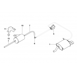 Genuine Rear Exhaust Silencer/Muffler 18 10 7 500 206 buy in USA