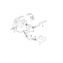 Genuine Cooling System Radiator Engine Return Hose/Pipe 11 53 2 246 733 buy in USA