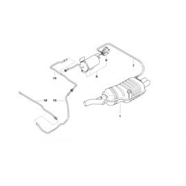 Genuine Rear Silencer/Muffler Vacuum Pipe/Hose 16 13 1 183 901 buy in USA