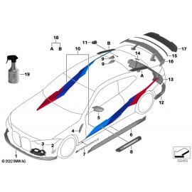 Genuine Right OS Left NS Car Wrapping M Sport M Performance 51 14 5 A14 379 buy in USA