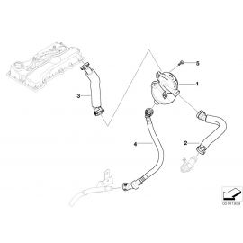 Genuine Crankcase Ventilation Oil Separator Connecting Line 11 15 7 542 633 buy in USA