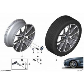 Genuine 20 Wheel Rim Disc Alloy Jet Black Sol Paint 8Jx20 ET:26 36 11 8 072 023 buy in USA