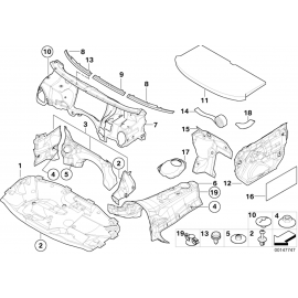 Genuine Front Door Sound Insulating Trim Right O/S Driver Side 51 48 7 111 650 buy in USA