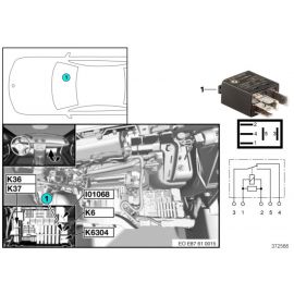 Genuine Headlight Change Over Contact Relay Black 61 31 6 919 113 buy in USA