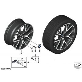 Genuine 19 Wheel Rim Disc Alloy Jet Black Sol Paint 8Jx19 ET:30 36 11 8 747 234 buy in USA