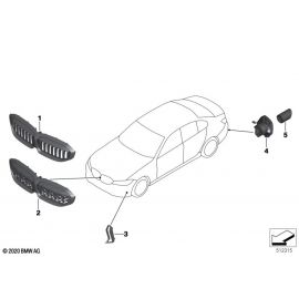 Genuine Front Grille Shadow Line 51 13 8 072 086 buy in USA