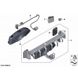 Genuine Trailer Tow Towing Hitch Set Electric Swivelling Pivoted 71 60 6 887 640 buy in USA