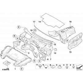 Genuine Front Engine Hood Sound Insulating Noise Insulation 51 48 7 059 260 buy in USA