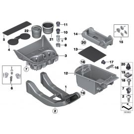 Genuine Centre Console Drink Cup Holder Insert 51 16 9 239 365 buy in USA