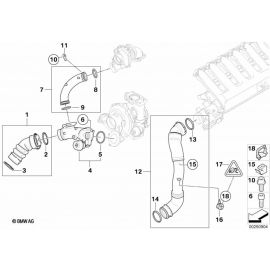 Genuine Charge Air Line Pipe Hose 11 61 8 506 078 buy in USA