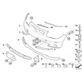 Genuine Front Middle Lower Bumper Grille Panel Trim 51 11 7 118 161 buy in USA