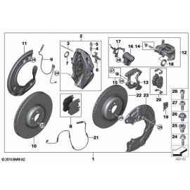 Genuine Front Brake Discs Set Ventilated 395x36 M 34 10 6 887 657 buy in USA