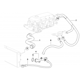 Genuine Cooling System Water Hose Pipe 11 53 1 716 660 buy in USA