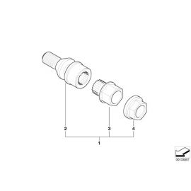 Genuine Wheel Locks Set M14 x 1.5 SW17MM 36 13 6 773 192 buy in USA