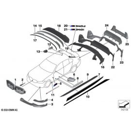 Genuine M Performance Front Right Attachment Carbon Fits G20 LCI 51195A4B368 buy in USA