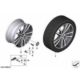 Genuine 17 Disc Wheel Rim Light Alloy Orbit Grey 7.5Jx17 ET:43 36 11 6 879 186 buy in USA