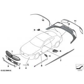 Genuine Rear Bottom Bumper Trim Panel CFK Replacement Spare 51 12 8 077 594 buy in USA