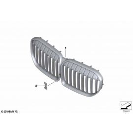 Genuine Front Grill Grille Shadowline 51 13 8 096 133 buy in USA