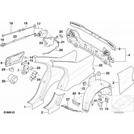 Genuine Rear Right Driver Side OS Offside Wheel Housing Cover 51 71 8 172 462 buy in USA