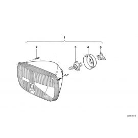 Genuine Headlight Headlamp Light Bulb Halogen H4 63 12 1 354 619 buy in USA