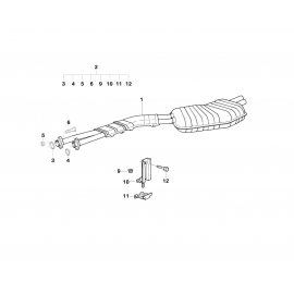 Genuine Exhaust Silencer/Muffler Mounting Parts Set 18 21 0 146 064 buy in USA