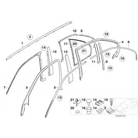 Genuine Exterior Trim Grille Grommet 51 13 1 934 160 buy in USA