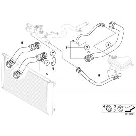 Genuine Cooling System Coolant Hose 17 12 7 789 723 buy in USA