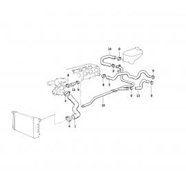 Genuine Cooling System Water Hose/Pipe 11 53 1 317 589 buy in USA