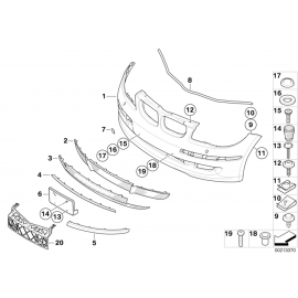 Genuine Front Bumper Protective Rubber Strip Right O/S Driver 51 11 7 185 132 buy in USA