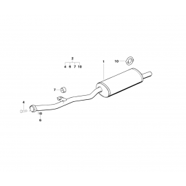 Genuine Exhaust Silencer/Muffler Mounting Parts Set 18 21 0 146 610 buy in USA