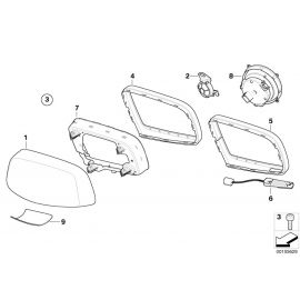 Genuine Right Driver Side OS Mirror Supporting Ring Bright Black 51 16 7 899 272 buy in USA