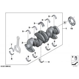 Genuine Crankshaft Without Bearing Shells Replacement Spare 11 21 7 640 165 buy in USA