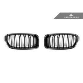 AutoTecknic Replacement Dual-Slats Carbon Front Grilles - F30 3-Series Sedan | F31 3-Series Wagon buy in USA