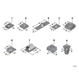 Genuine 3x Mechanical Connection Elements Body Nut ST4.8-11-ZN 07 12 9 904 217 buy in USA