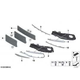 Genuine Front Left Passenger Side NS Nearside Air Inlet Finisher 51 11 7 396 853 buy in USA