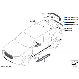 Genuine Right Left Foil Application Frozen Black M Performance 51 14 5 A26 A67 buy in USA