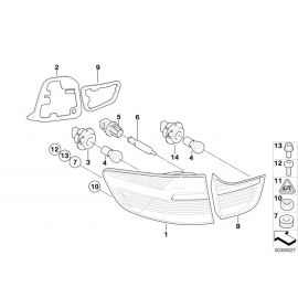 Genuine Rear Light Bulb Socket P21W 63 21 8 355 883 buy in USA