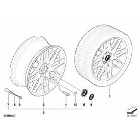 Genuine 19 Wheel Rim Light Alloy 19 Inch 9.5Jx19 ET:27 36 11 2 282 999 buy in USA