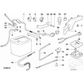 Genuine Car Battery Cover Base B+ Positive Terminal Connection 12 52 1 702 103 buy in USA