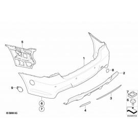 Genuine Rear End Towing Eye Flap Primed Hole Cover Cap 51 12 8 041 135 buy in USA