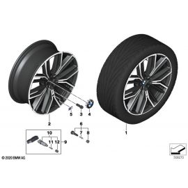 Genuine 20 Wheel Rim Disc Alloy Jet Black Matt 8Jx20 ET:30 36 11 8 747 236 buy in USA