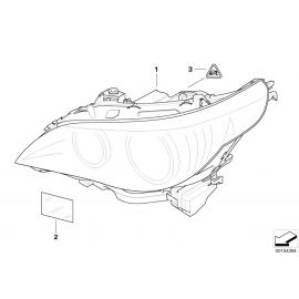 Genuine Left Passenger Side NS Nearside Headlight Headlamp 63 12 7 177 729 buy in USA