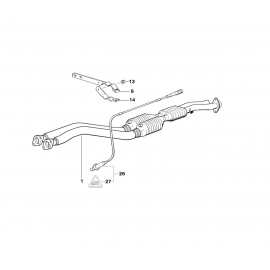 Genuine Exhaust System Suspension Support Bracket 18 30 1 404 845 buy in USA