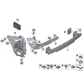 Genuine Rear Bumper Impact Gasket Carrier 51 12 7 400 673 buy in USA