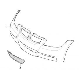 Genuine M Front Lower Bumper Grille Panel Trim 51 11 7 906 494 buy in USA