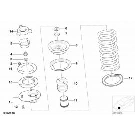 Genuine Left Passenger Side NS Coil Spring Guide Support 31 33 2 227 897 buy in USA