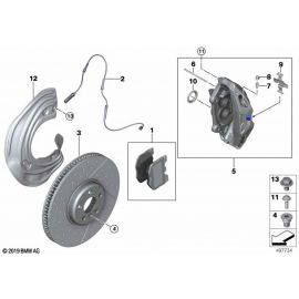 Genuine Front Brake Discs Set Ventilated 374x36 M 34 10 6 895 647 buy in USA