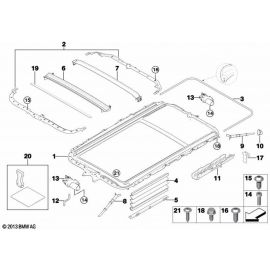 Genuine Sliding Lifting Roof Frame Surrounding Seal 4300mm Long 54 10 7 430 946 buy in USA