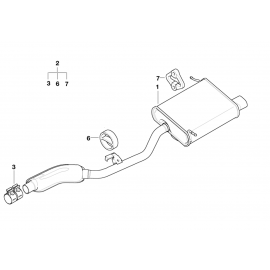 Genuine Exhaust Silencer/Muffler Mounting Parts Set/Kit 18 21 0 151 437 buy in USA