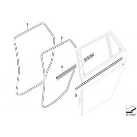 Genuine Exterior Rear Right Door Channel Cover Gloss Black 51 35 7 220 192 buy in USA